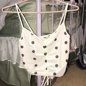 white crop top